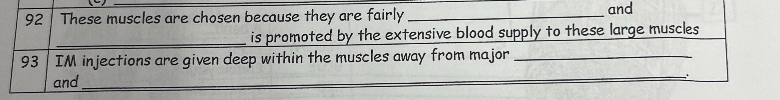 Solved 92 ﻿These muscles are chosen because they are fairly | Chegg.com