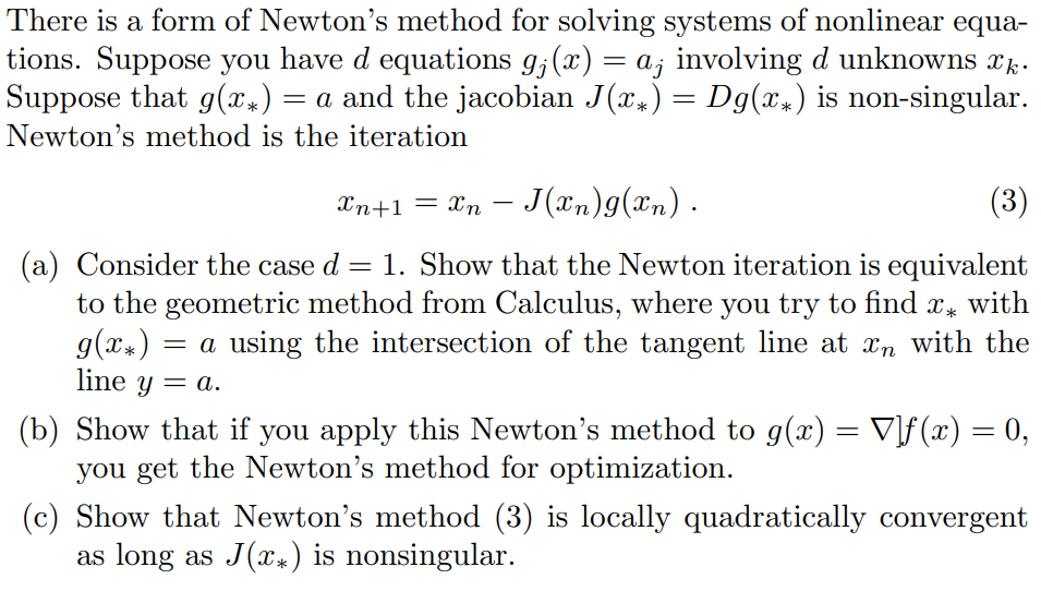 There is a form of Newton's method for solving | Chegg.com