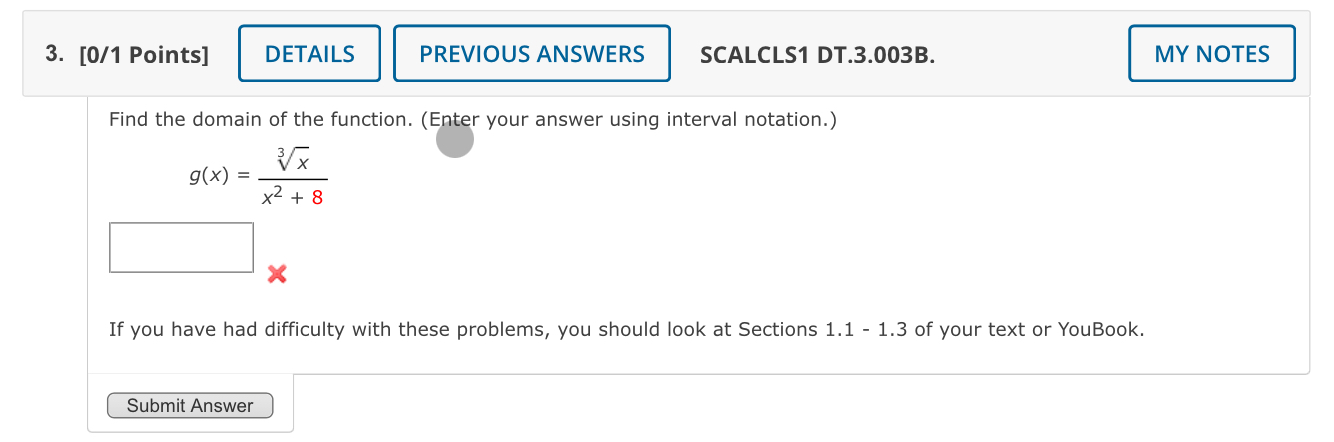 Solved Find The Domain Of The Function Enter Your Answer