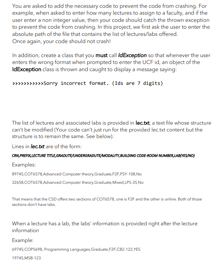 Solved Please code this in Java, and in ONE file...Please do | Chegg.com