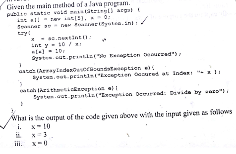 Solved 7 Given the main method of a Java program. public | Chegg.com