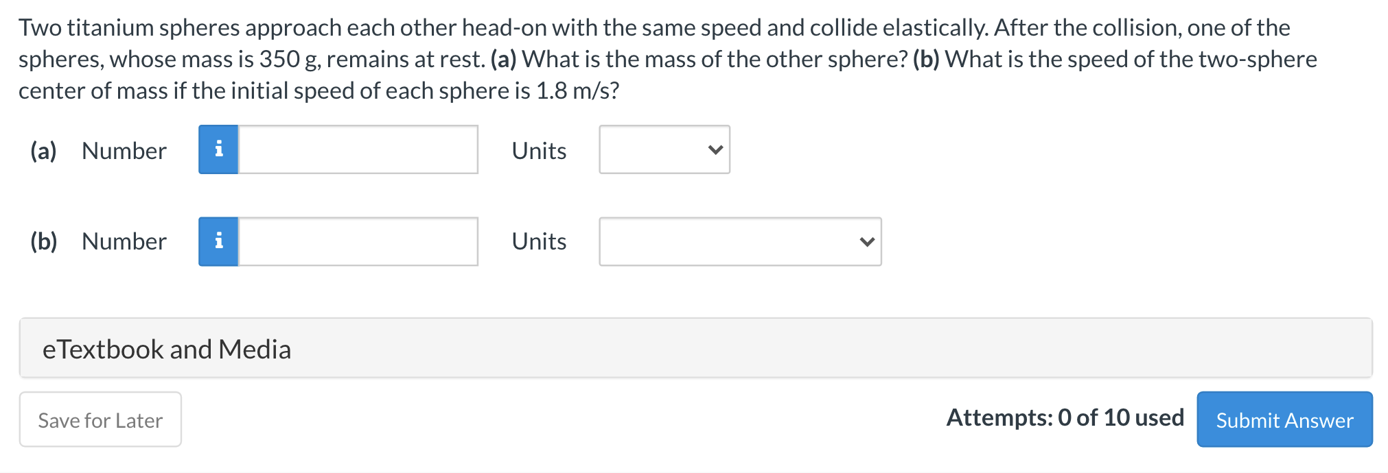 Solved Two Titanium Spheres Approach Each Other Head-on With | Chegg.com