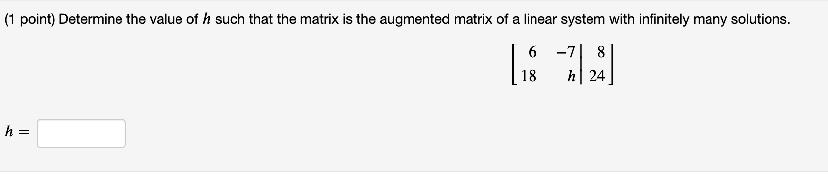 Solved 1 Point Determine The Value Of H Such That The 9943