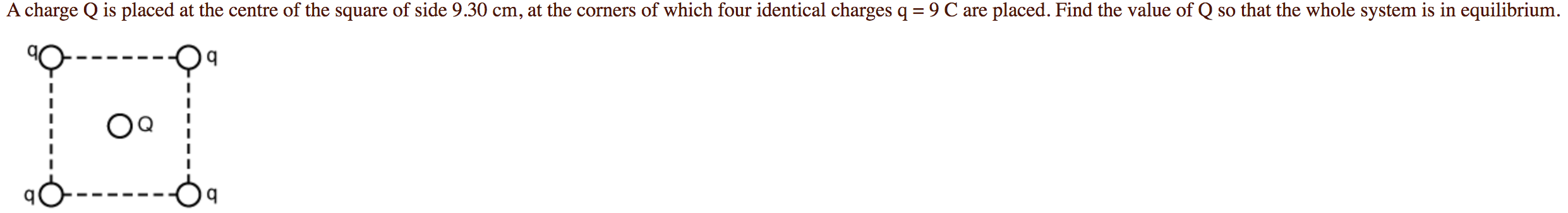 Solved A charge Q is placed at the centre of the square of | Chegg.com