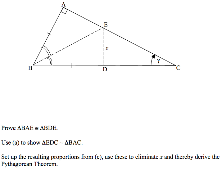 Solved In the right triangle BAC, mark off BD=BA, | Chegg.com