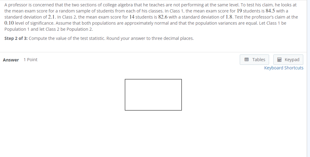 Solved A professor is concerned that the two sections of | Chegg.com
