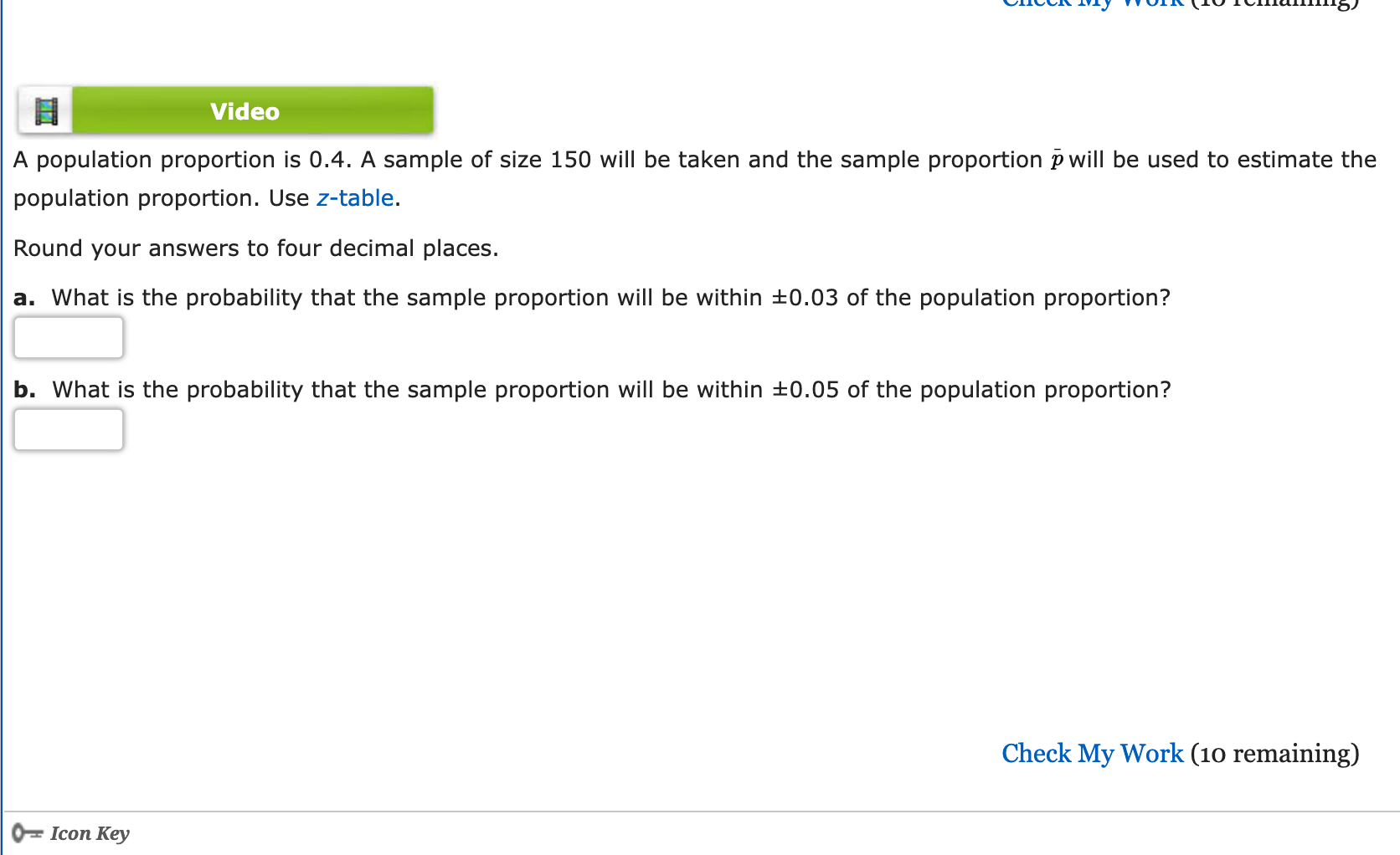 Solved A population proportion is 0.4. A sample of size 150 | Chegg.com