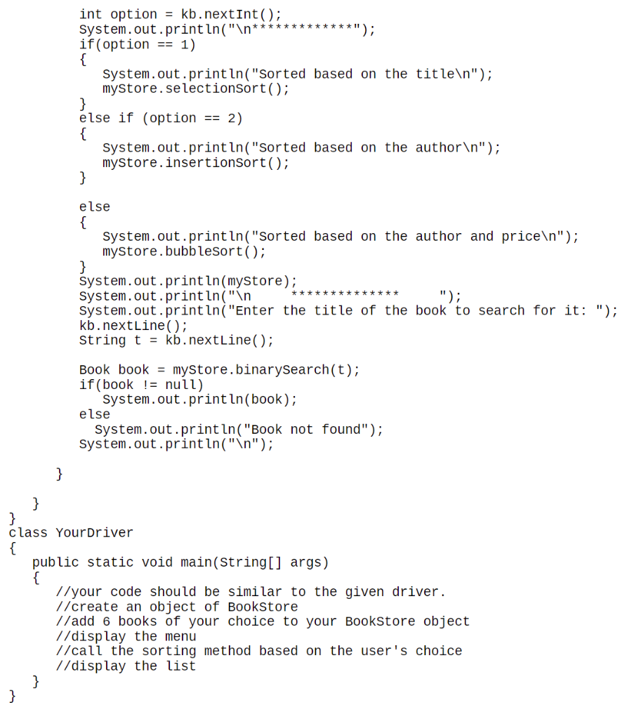 Solved Follow the instructions and write the code. IMPORTANT | Chegg.com