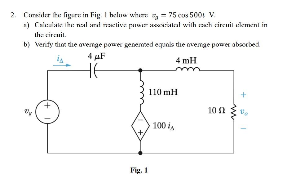 Solved 2. Consider the figure in Fig. 1 below where | Chegg.com