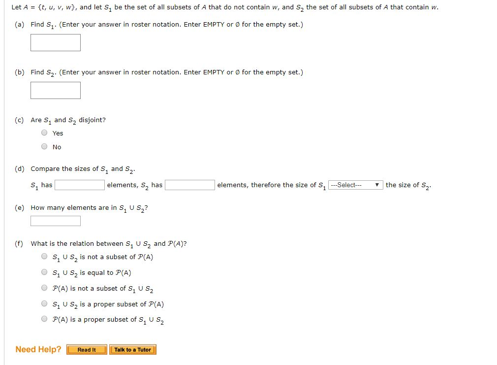 Solved Let A T U V W And Let S Be The Set Of All Chegg Com