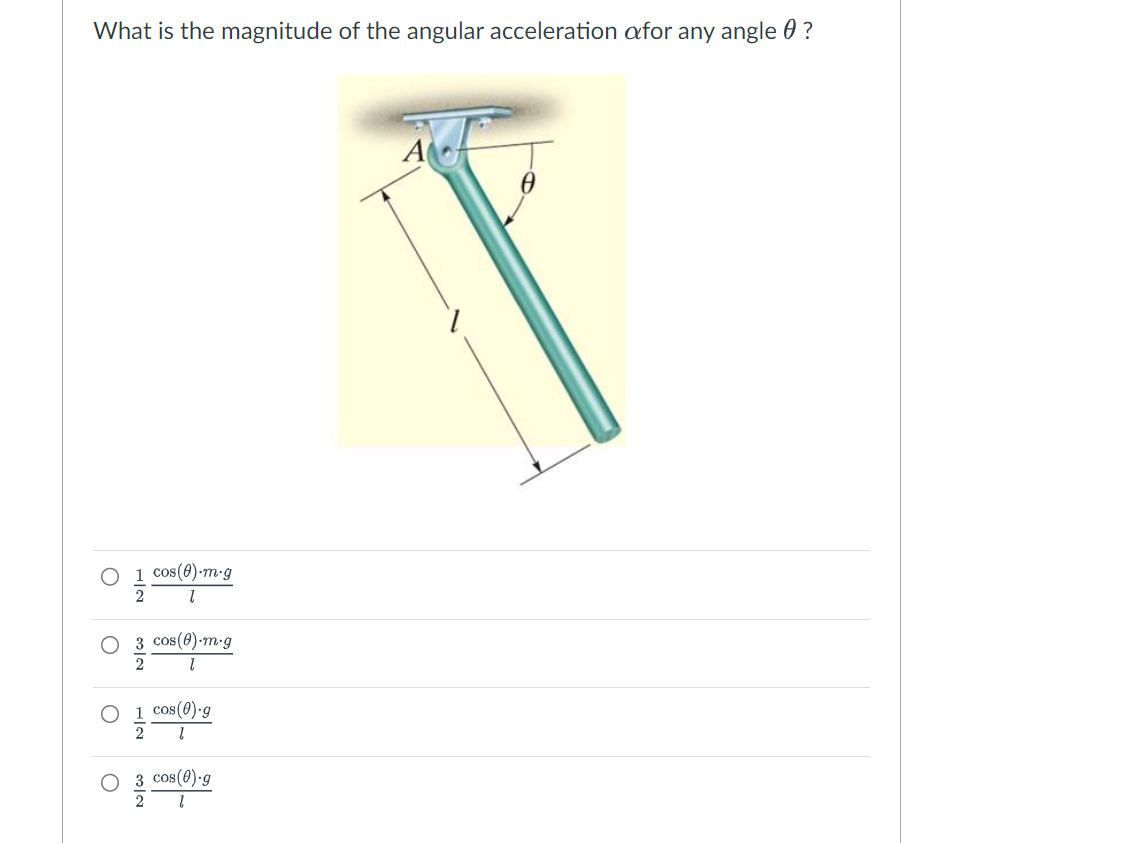 Solved What is the magnitude of the angular acceleration α | Chegg.com