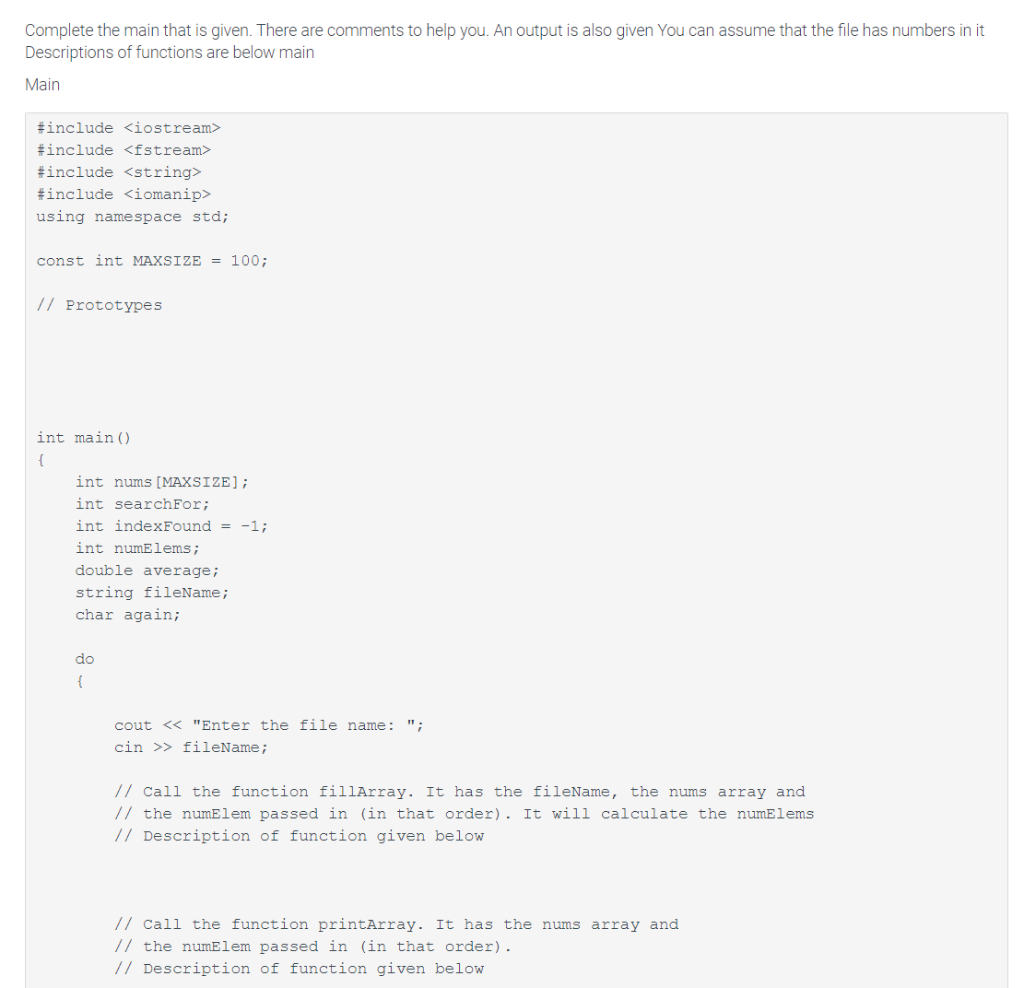 Solved C++ Note: the formatting / spacing shown in the | Chegg.com