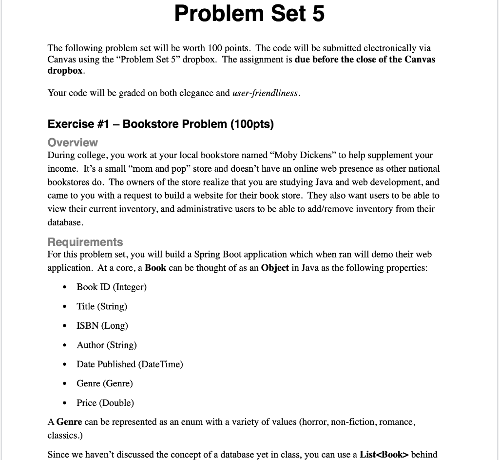Solved The following problem set will be worth 100 points. | Chegg.com