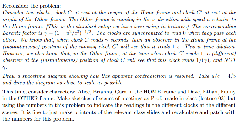 Solved Reconsider the problem: Consider two clocks, clock C | Chegg.com