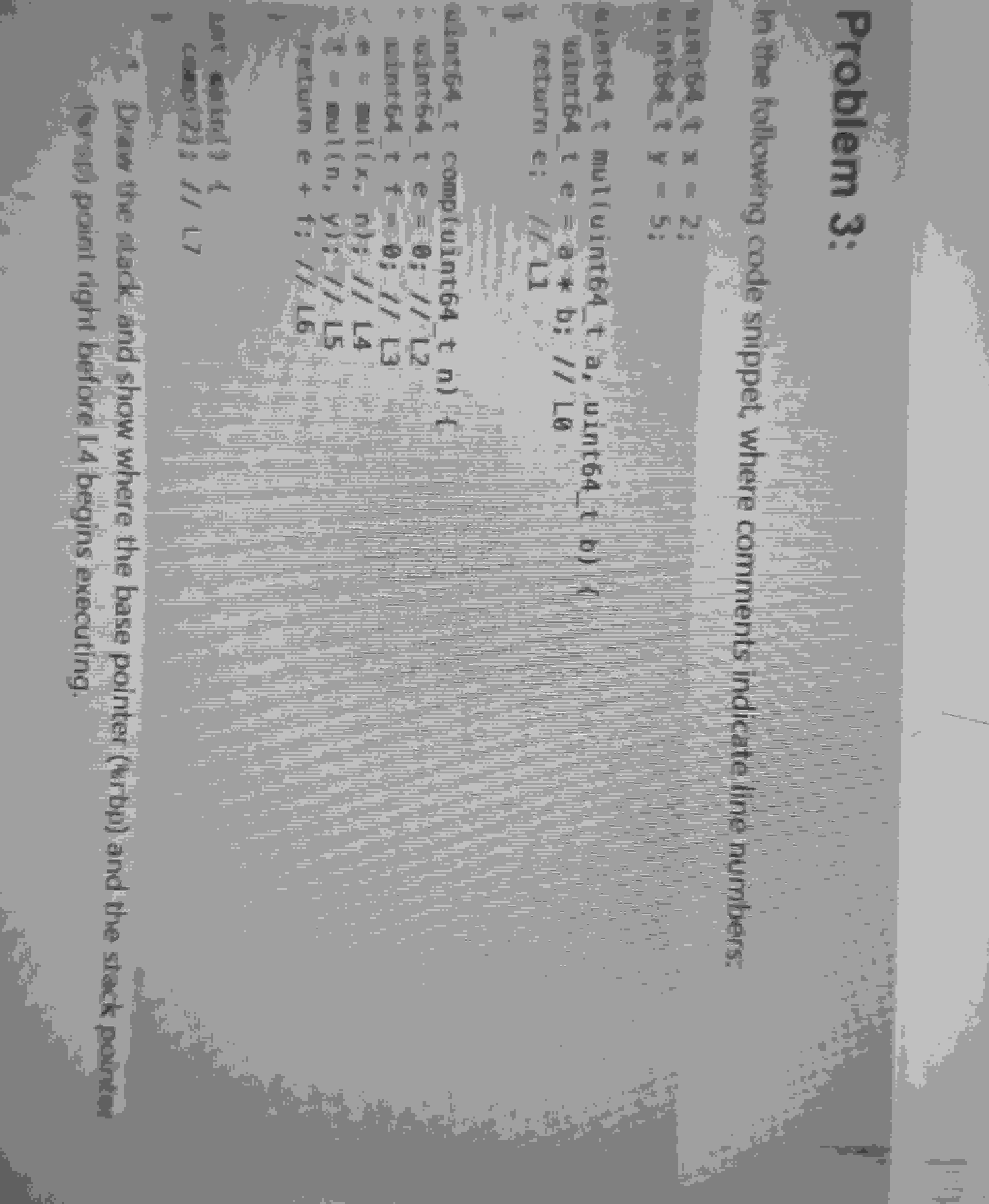 Solved In the following code snippet, where comments | Chegg.com