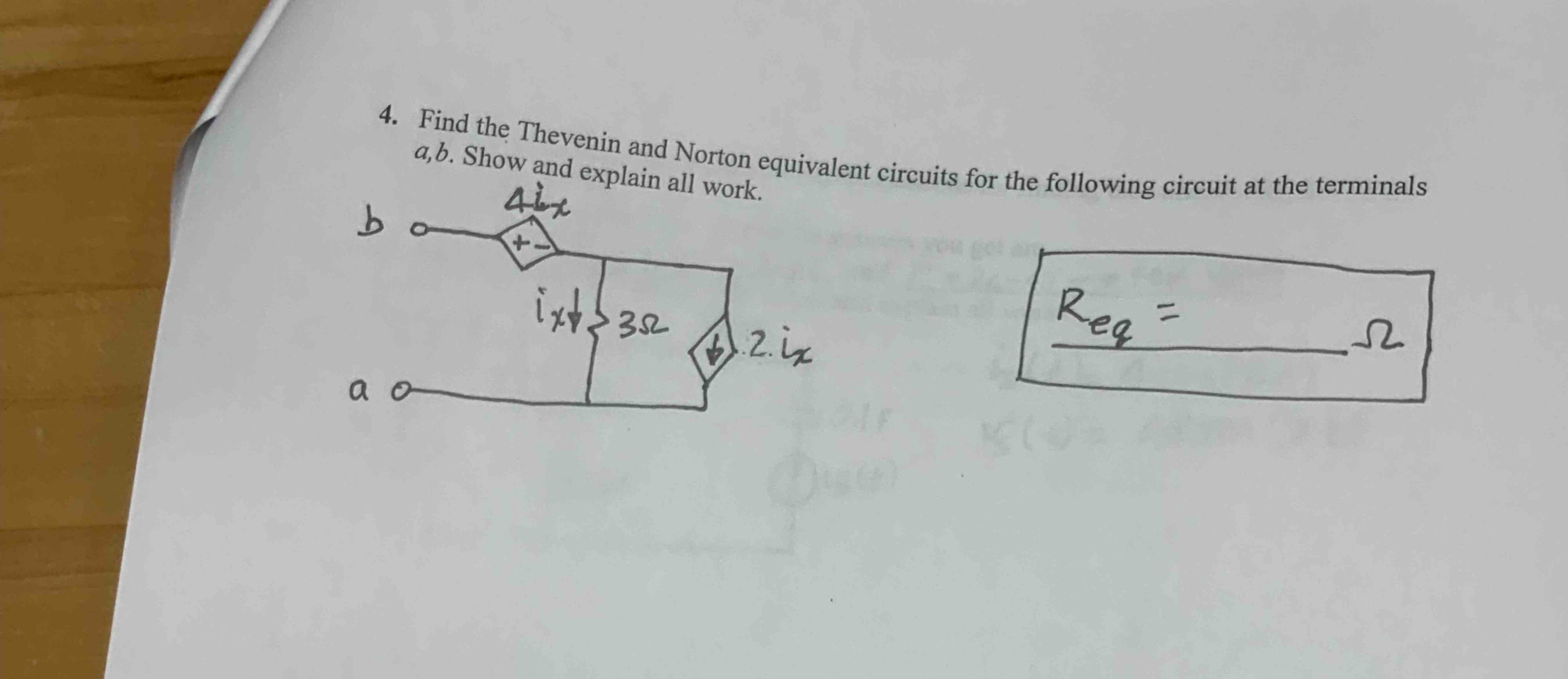 Solved Find The Thevenin And Norton Equivalent Circuits For Chegg Com