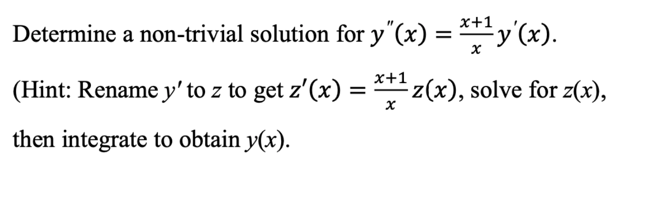 Solved Determine a non-trivial solution for y