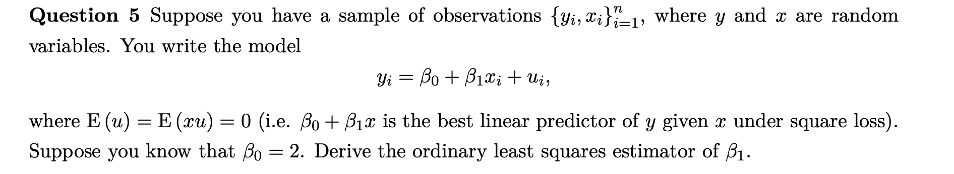 Solved Question 5 Suppose you have a sample of observations | Chegg.com