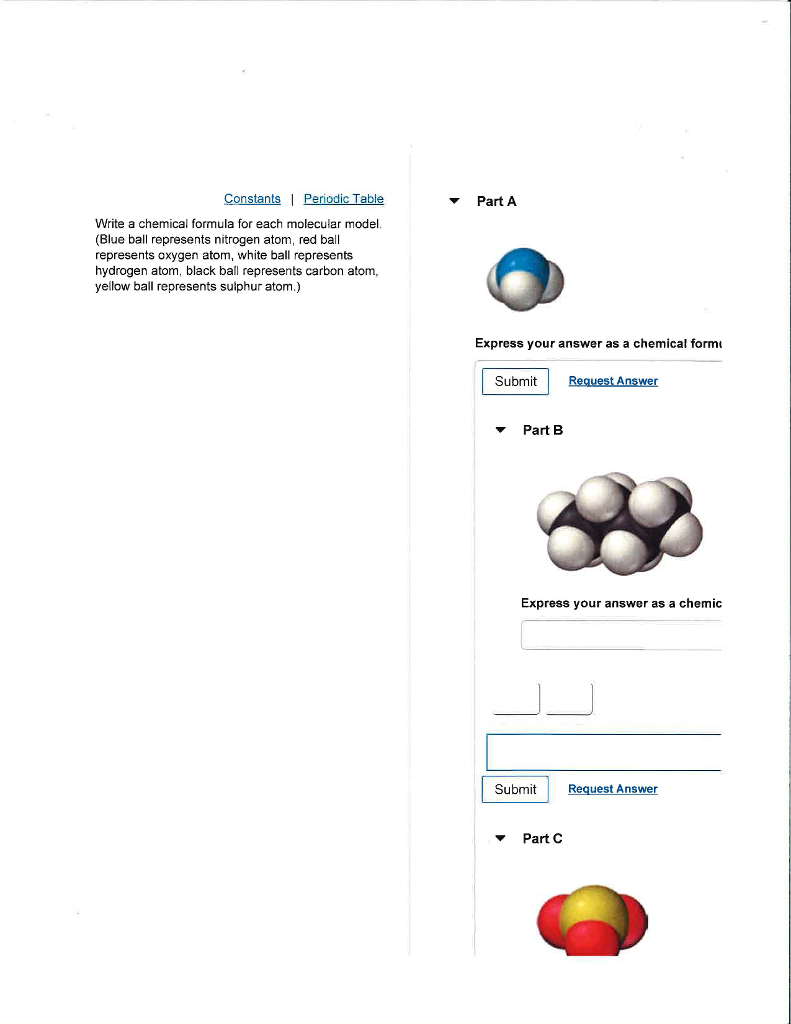 Solved Constants | Periodic Table Part A Write a chemical | Chegg.com