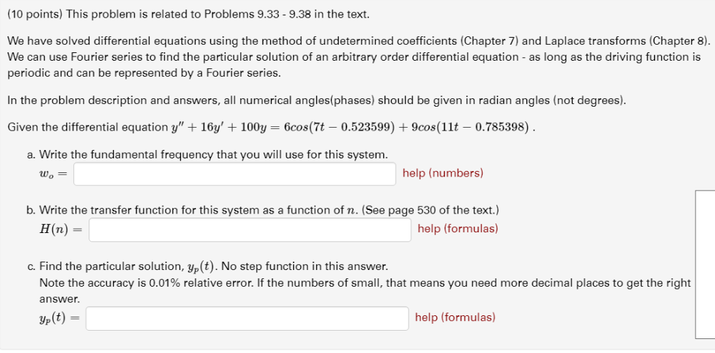 Solved 10 points) This problem is related to Problems | Chegg.com