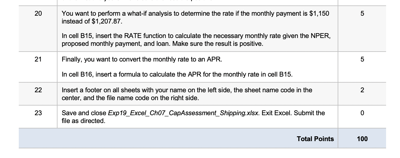 Solved Exp19_Excel_Ch07_Cap Assessment_Shipping Project