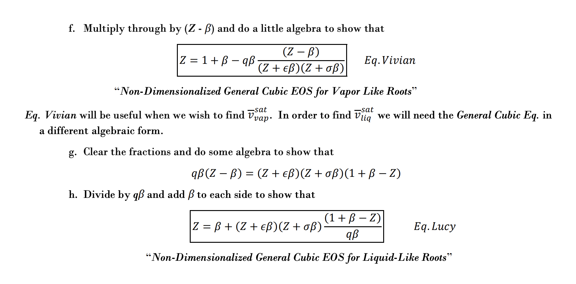 Solved R Tc A Please Write The General Cubic Eos B Chegg Com