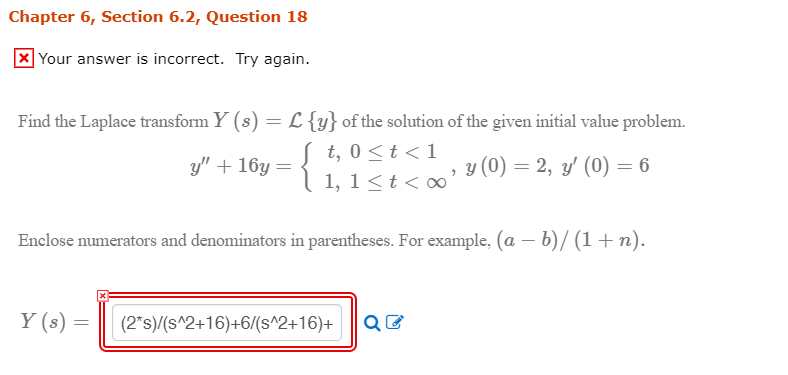 Solved Chapter 6 Section 6 2 Question 18 X Your Answer Chegg Com