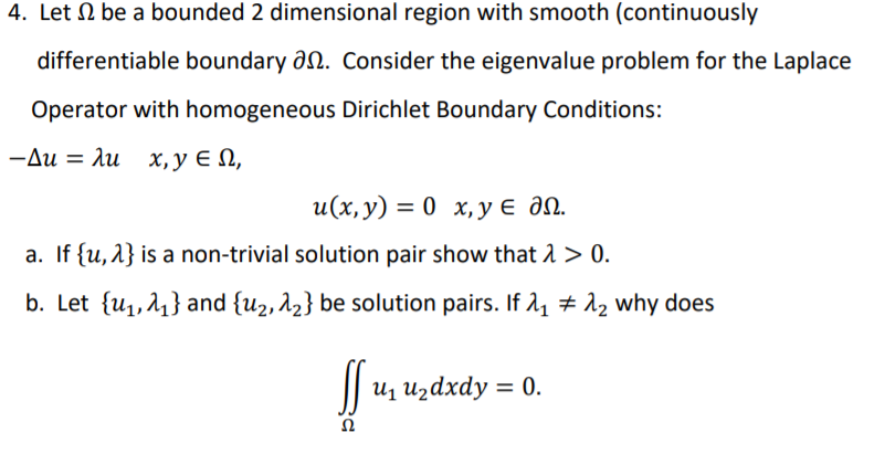 Solved 4. Let S be a bounded 2 dimensional region with | Chegg.com