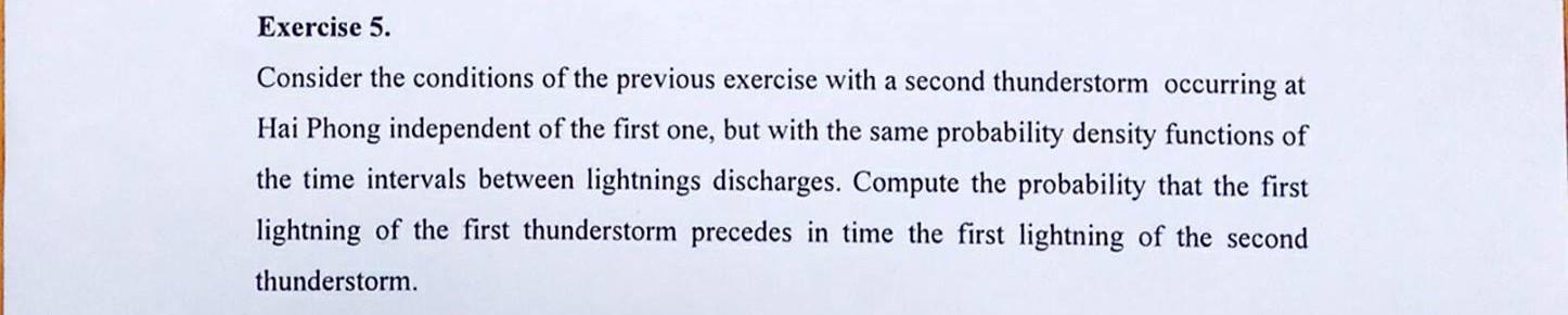 Solved Exercise 4. Consider a thunderstorm located close to | Chegg.com