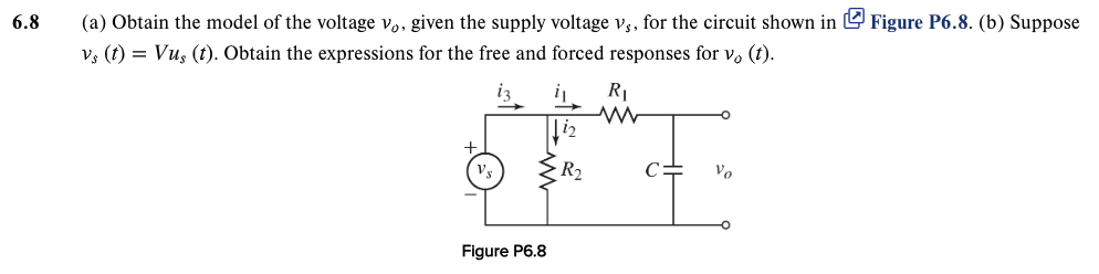 Solved (a) Obtain The Model Of The Voltage Vo, Given The | Chegg.com