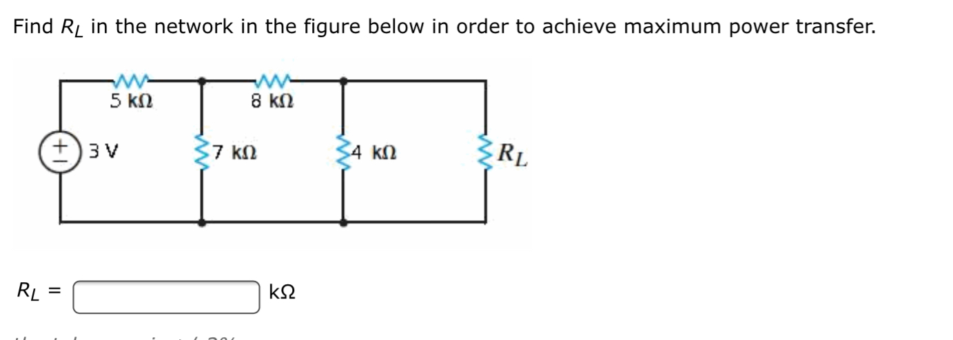 Solved Find RL in the network in the figure below in order | Chegg.com