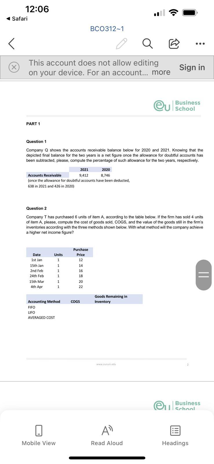 Solved Question 1 Company Q Shows The Accounts Receivable | Chegg.com