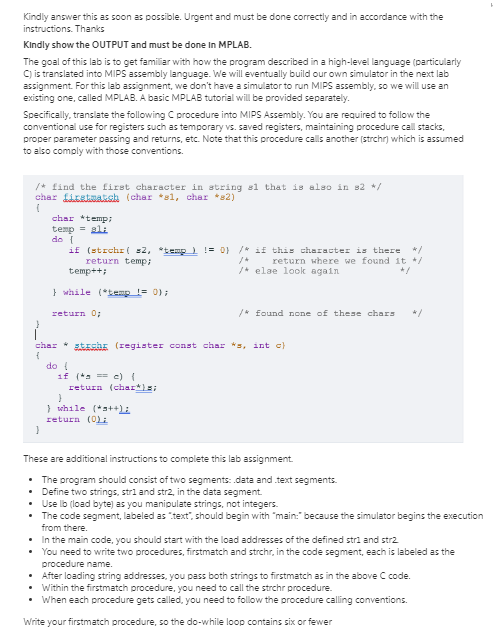 Solved Kindly answer this as soon as possible. Urgent and | Chegg.com