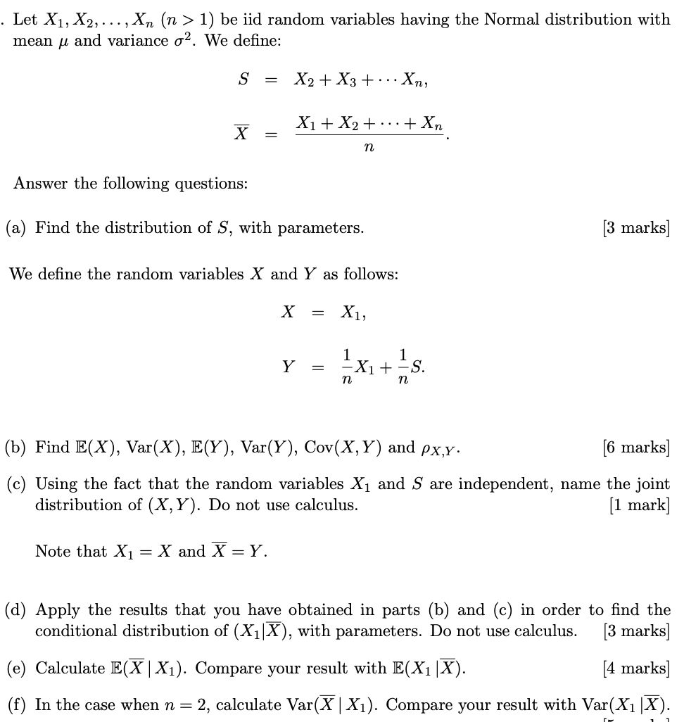 Solved Let X1 X2 N 1 Be Iid Random Varia Chegg Com