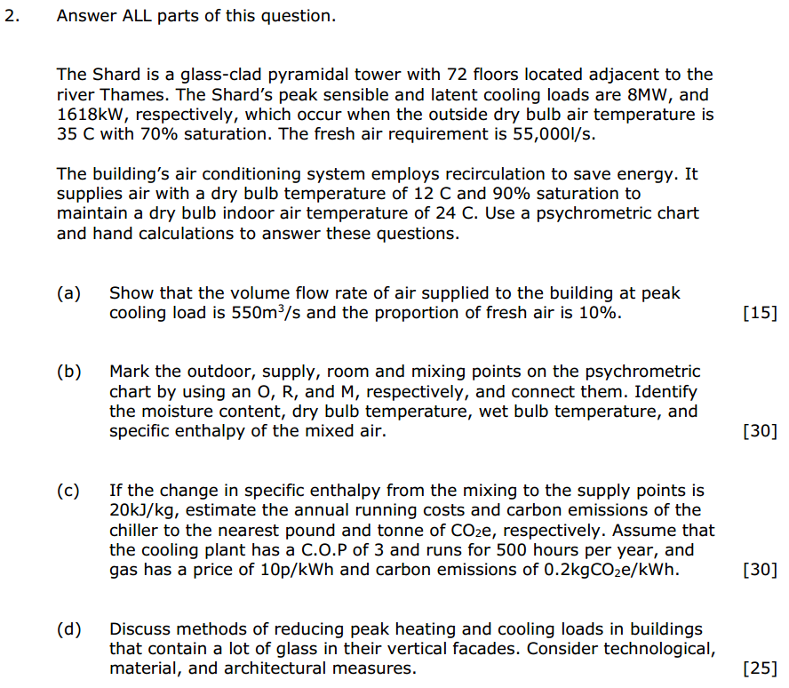 Solved 2 Answer All Parts Of This Question The Shard Is