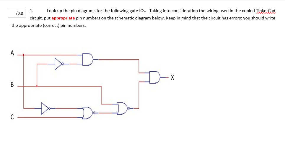 Solved 1. /0.8 Look up the pin diagrams for the following | Chegg.com