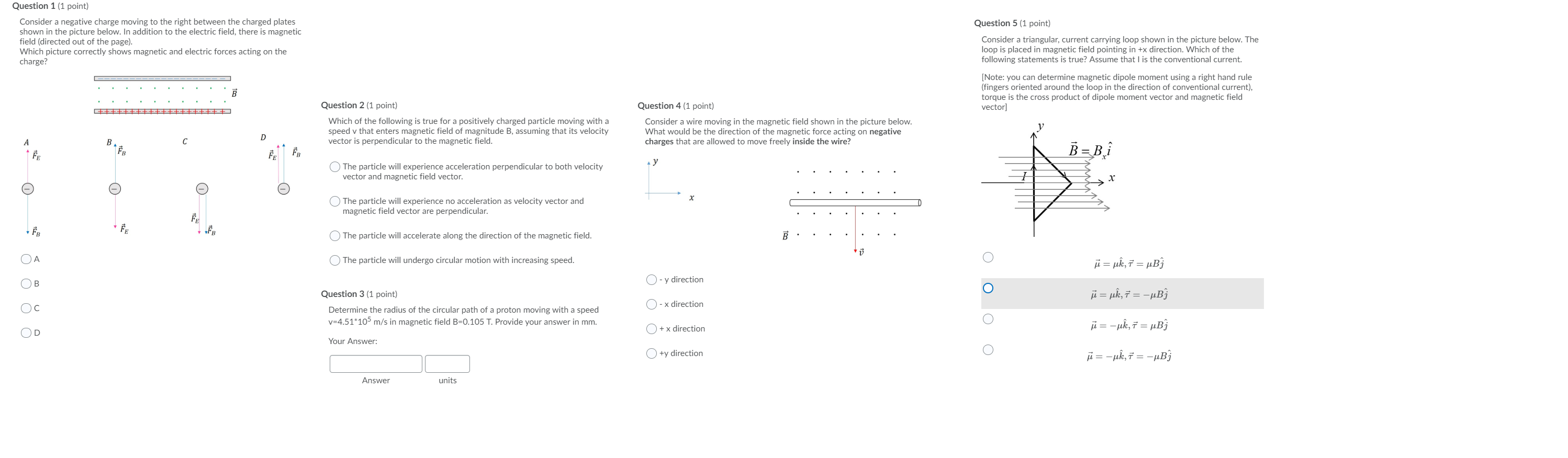 Solved Question 1 (1 point) Consider a negative charge | Chegg.com
