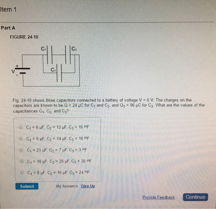 Solved Fig 2410 shows three capacitors connected to a