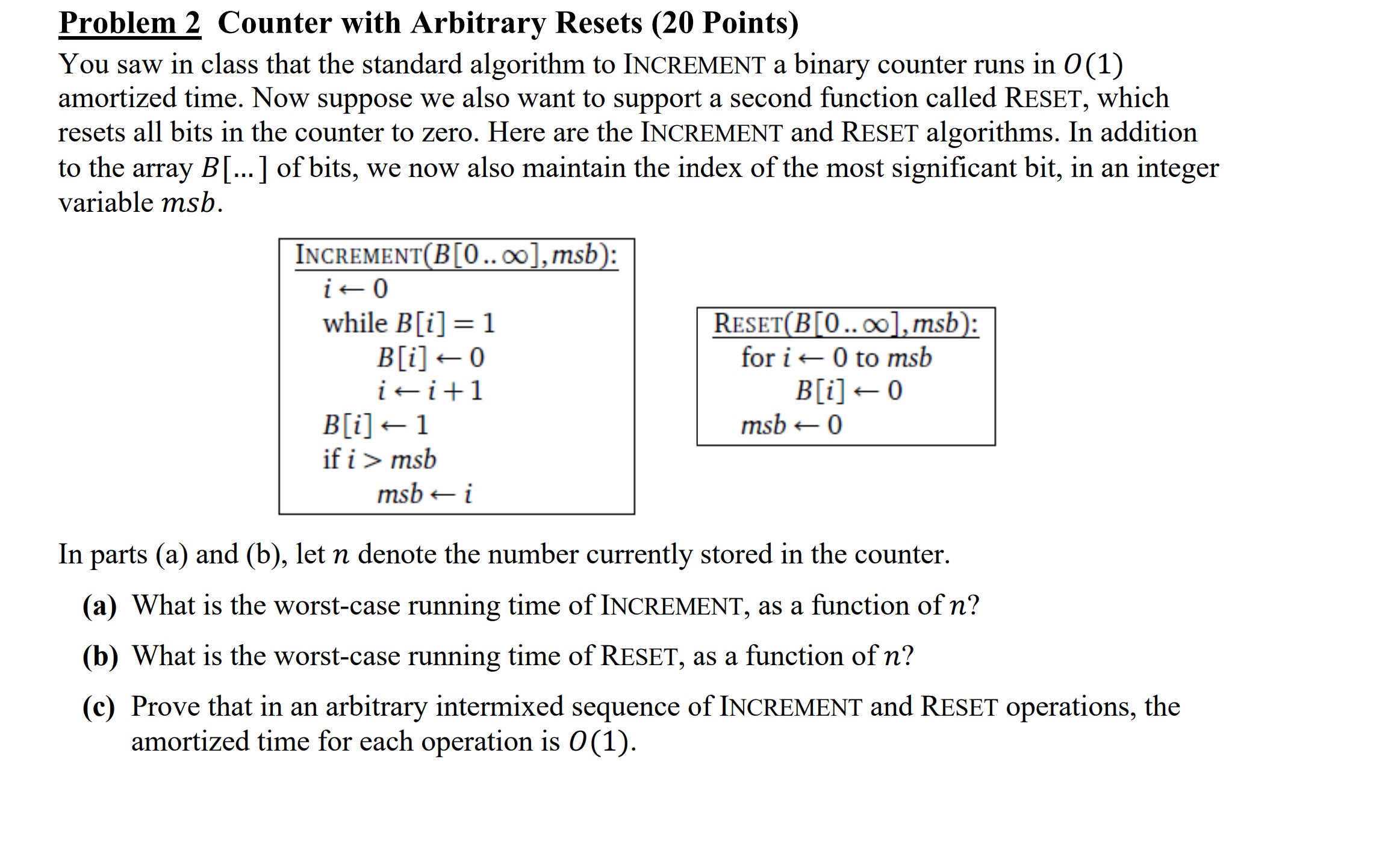 Solved Problem 2 Counter with Arbitrary Resets (20 Points) | Chegg.com
