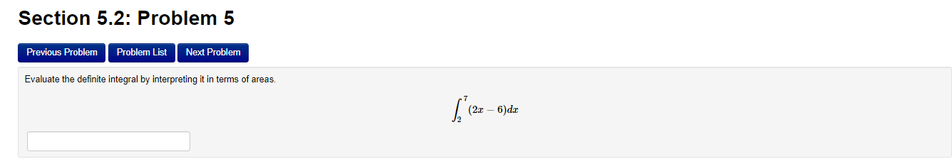 Solved Section 5.2: Problem 5 Previous Problem Problem List | Chegg.com