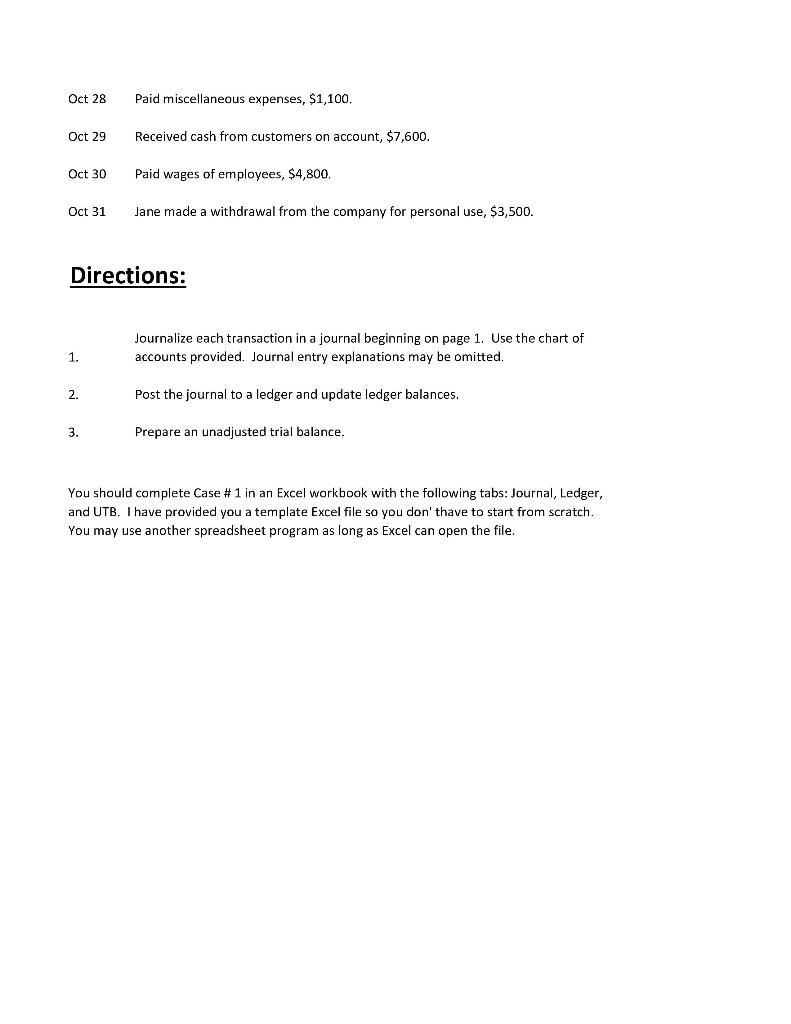 Solved ACC 120 - Principles of Financial Accounting Case # 1 | Chegg.com