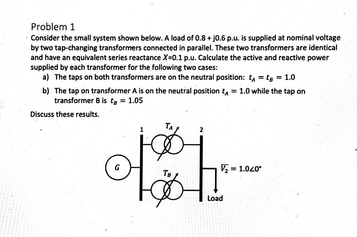Solved Problem 1 Consider the small system shown below. A | Chegg.com