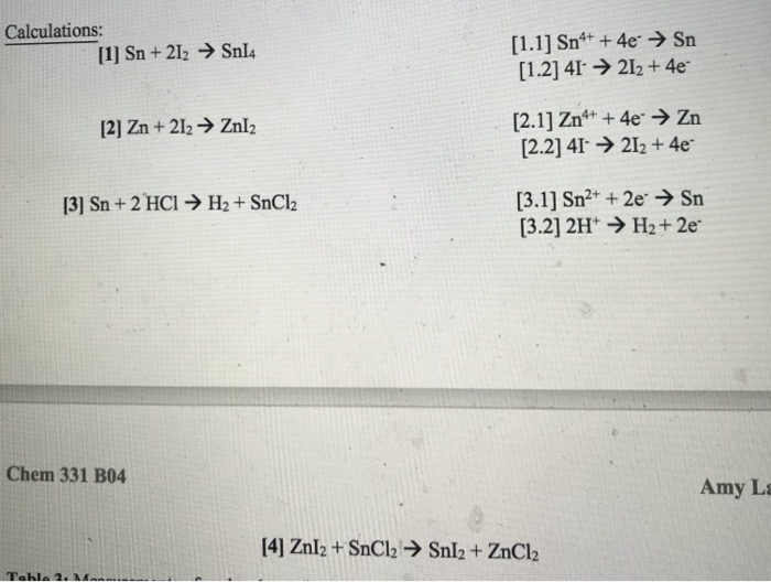 Solved Can some one find the theoretical yield of tin 2