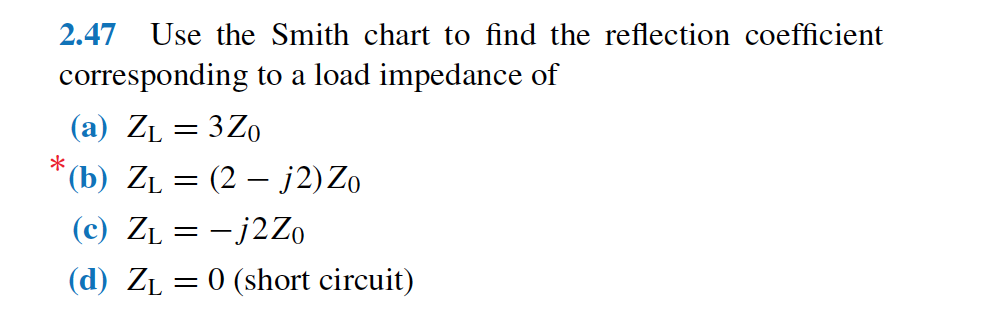 Find Reflection Coefficient From Smith Chart