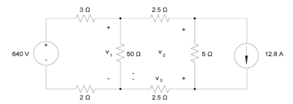 Solved Use The Node Voltages Method To Find V1, V2, And V3 