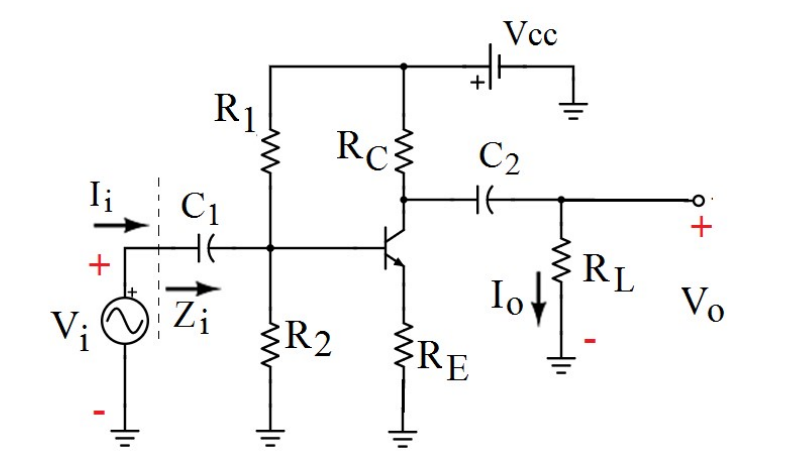 Solved The amplifier below consists of an npn BJT, in common | Chegg.com