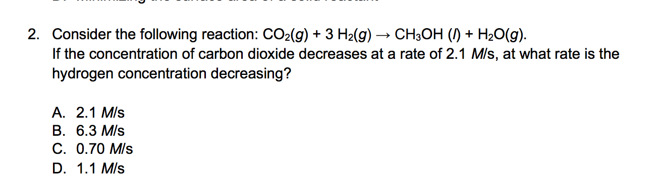 Solved 2. Consider the following reaction: | Chegg.com