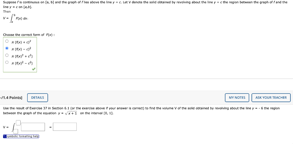 Solved Suppose Fis Continuous On A B And The Graph Of Chegg Com