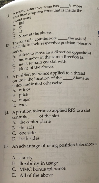 Solved 4. An RFS material condition modifier is assumed on | Chegg.com