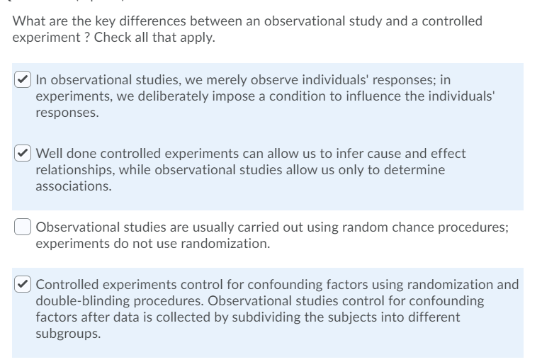 controlled vs observational experiment